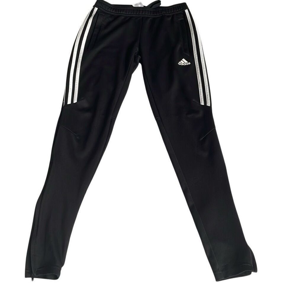 Nearly New! Adidas Black Climalite Tiro Soccer Pants Ankle Side Zip - Size XS